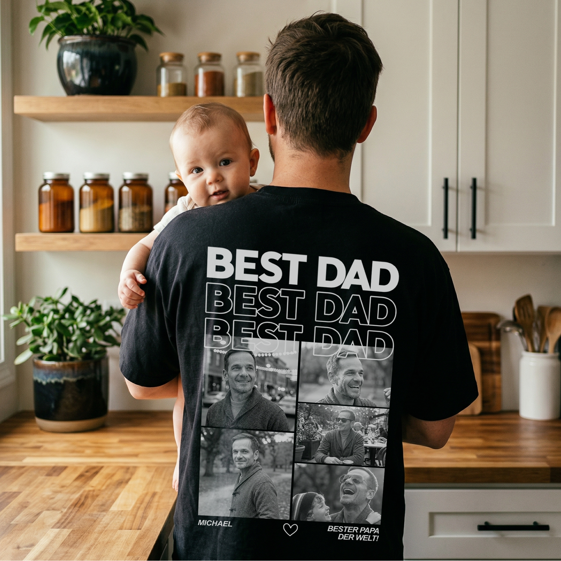 Personalisiertes Oversized Shirt Papa mit Foto