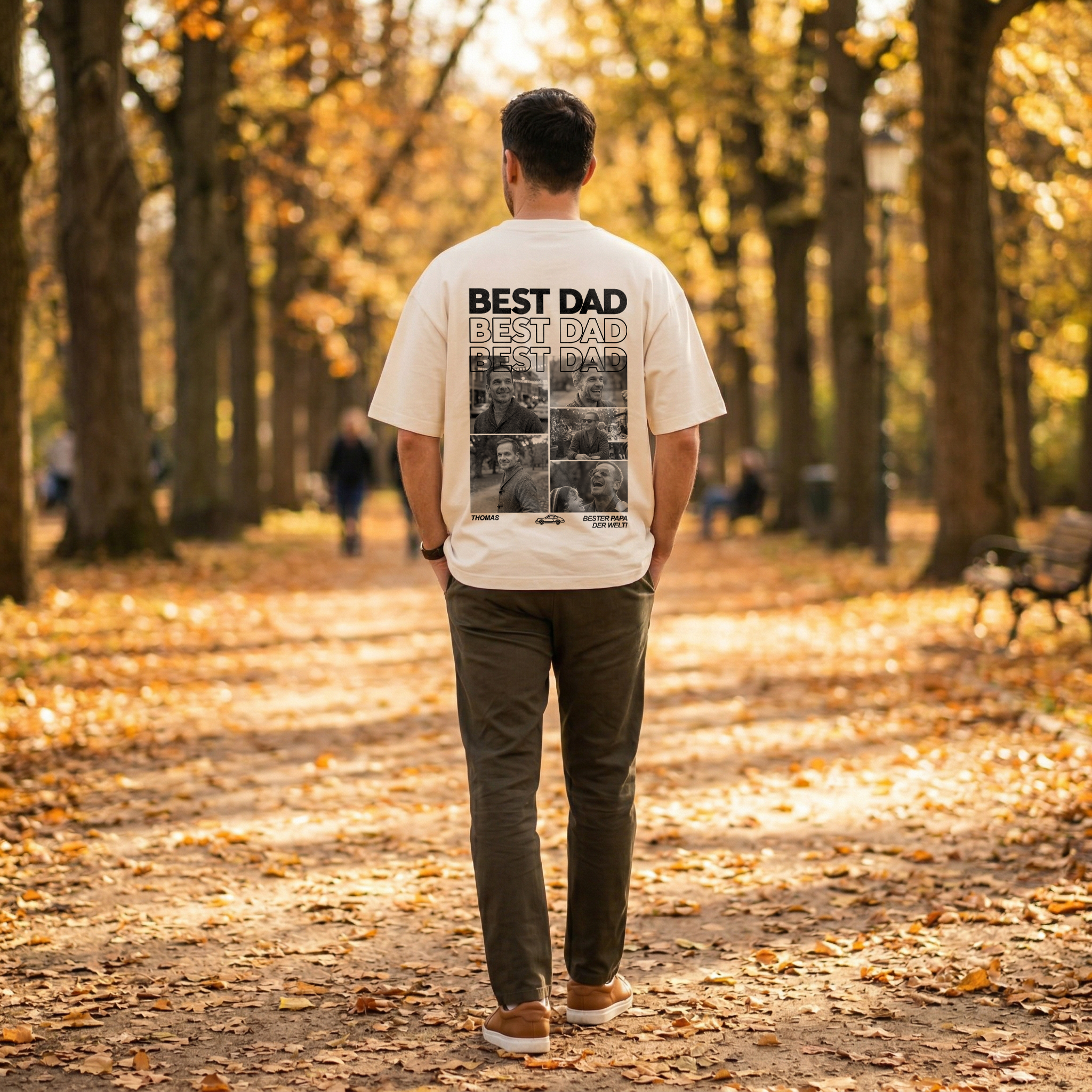 Personalisiertes Oversized Shirt Papa mit Foto