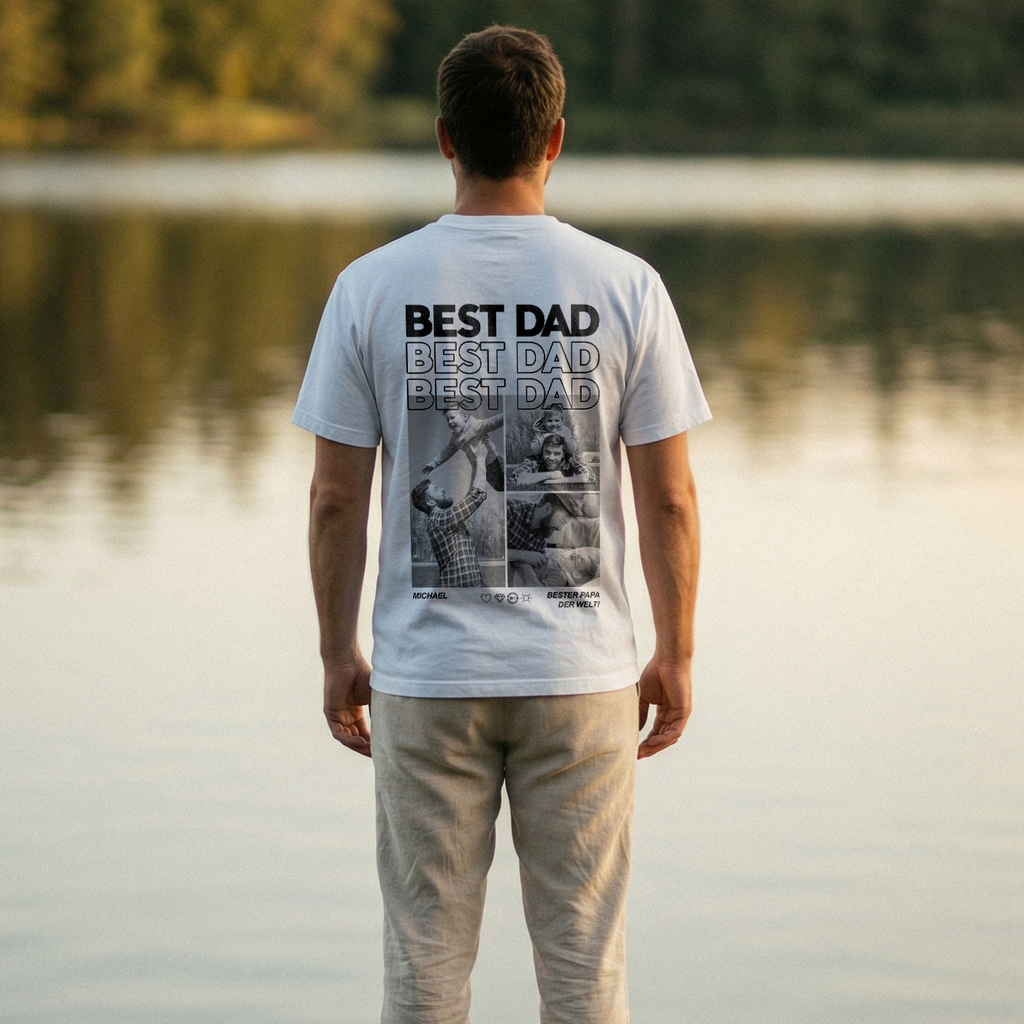 Personalisiertes Papa T-Shirt mit Foto