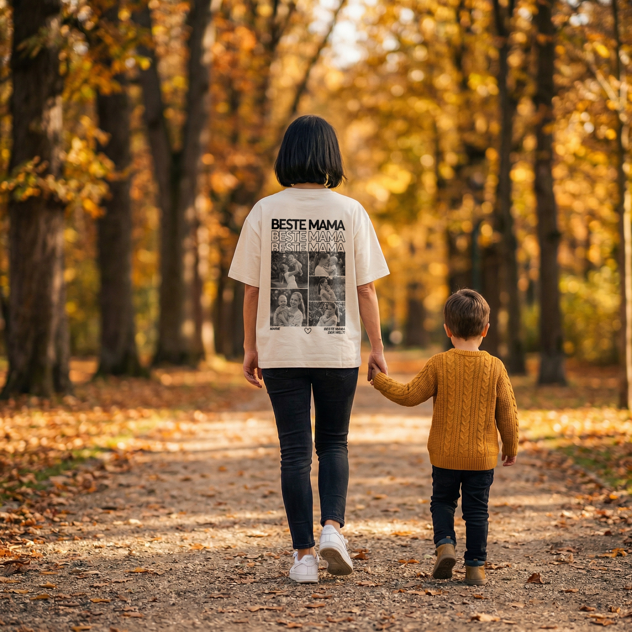 Personalisiertes Oversized Shirt Mama mit Foto