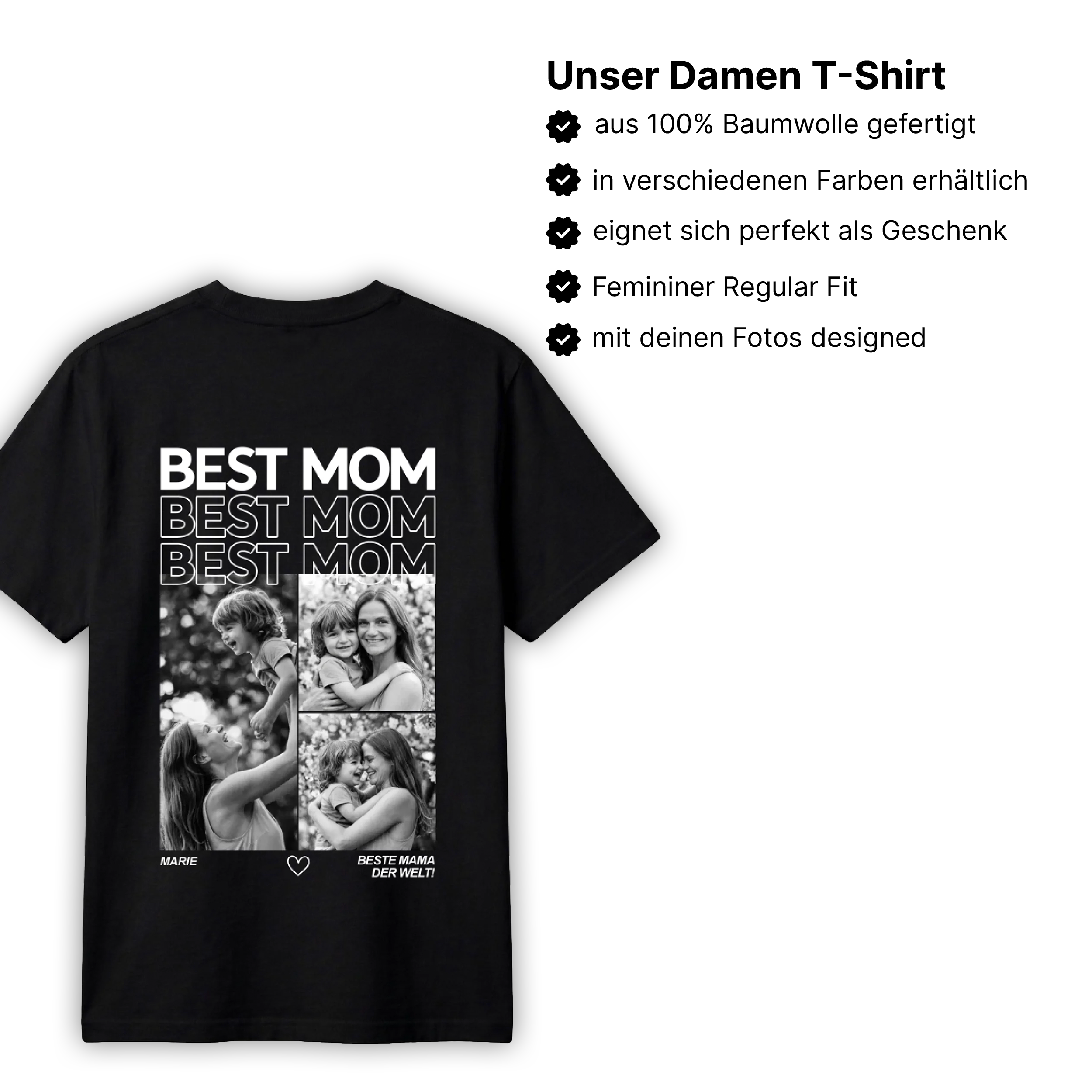 Personalisiertes Mama T-Shirt mit Foto