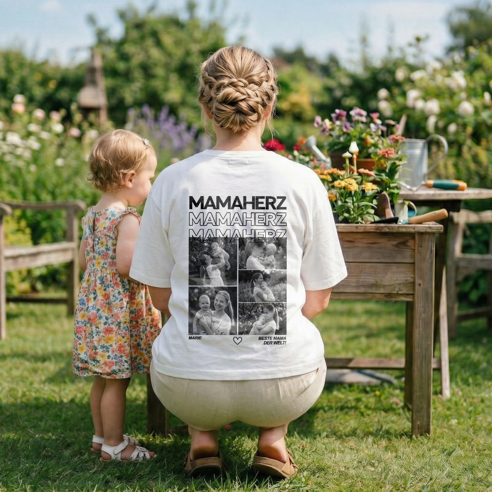 Personalisiertes Oversized Shirt Mama mit Foto