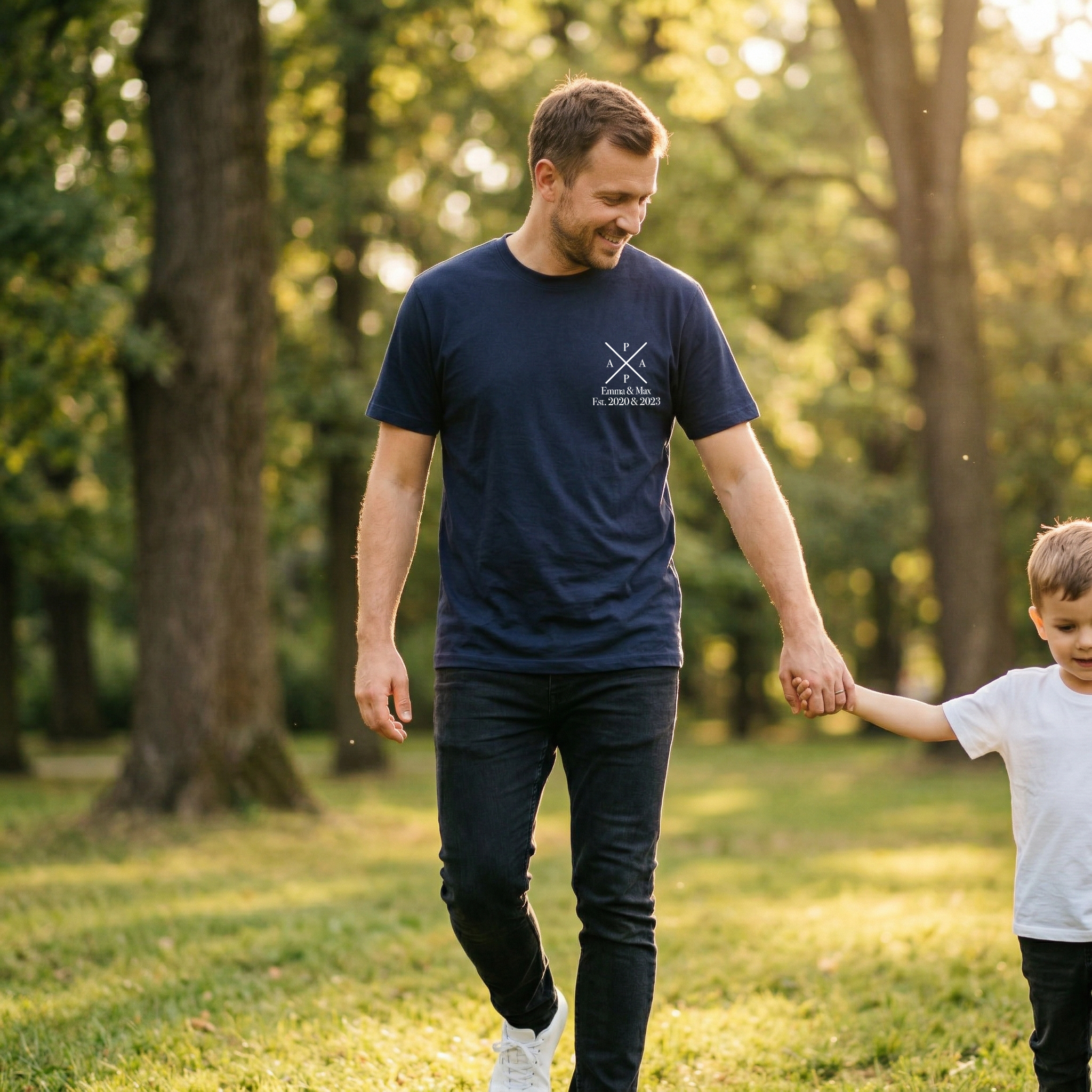 Personalisiertes Papa T-Shirt