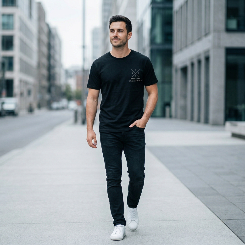 Personalisiertes Papa T-Shirt