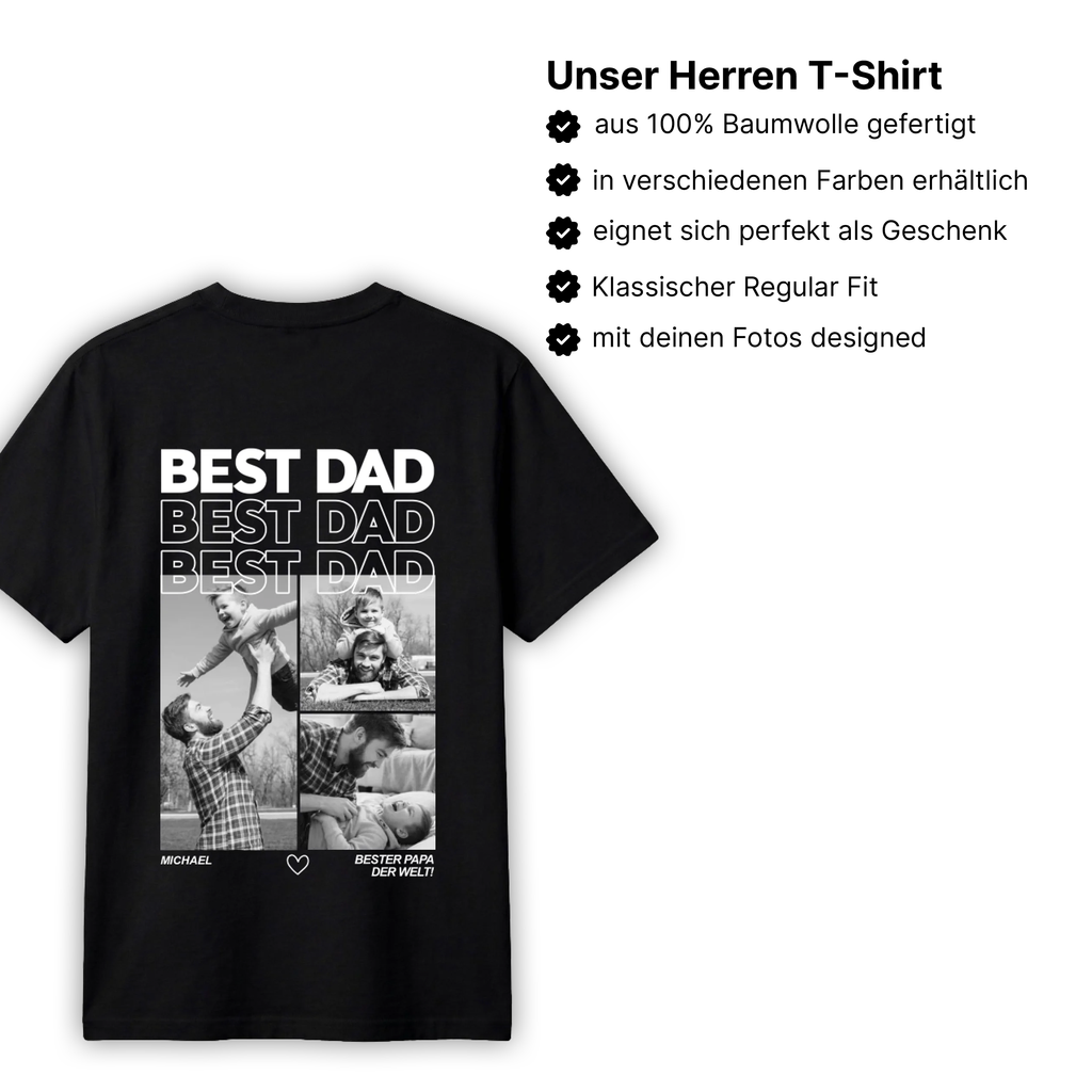Personalisiertes Papa T-Shirt mit Foto